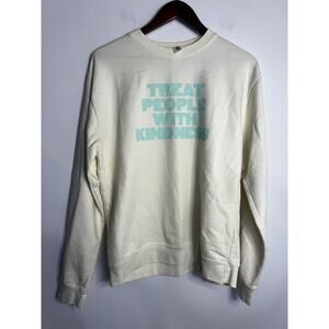 Harry Styles TPWK Treat People With Kindness Cream Crewneck Sweatshirt Medium